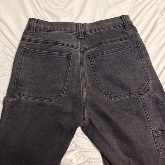 J. Galt Shanghai Black Straight Leg Jeans Women's Size S Washed Denim High Rise - Picture 10 of 10